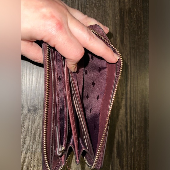 Dark Burgundy Kate Spade Large Continental Wallet - Picture 6 of 7